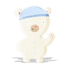 Cartoon Polar Bear Cub N6