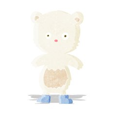 Cartoon Polar Bear Cub N7