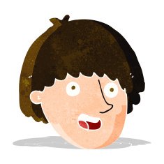 cartoon happy male face N6