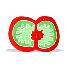 cartoon sliced tomato N2