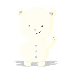 Cartoon Polar Bear Cub N9