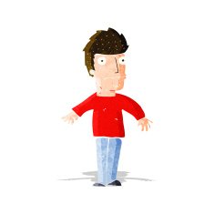 cartoon worried man N31