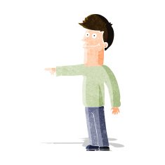Cartoon Man Pointing N69