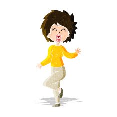 cartoon woman dancing N9