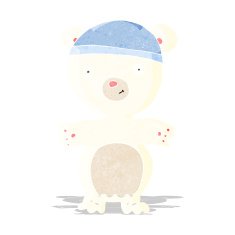 cartoon cute polar bear N7
