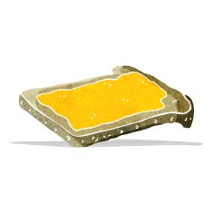 cartoon honey on toast
