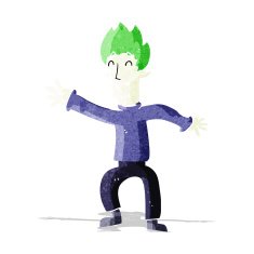 cartoon happy vampire man N8