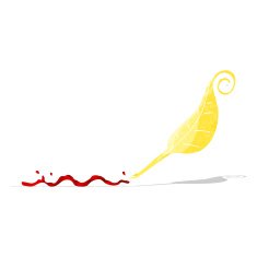 cartoon feather quill N3