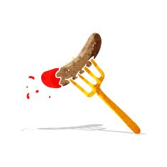 cartoon hotdog and ketchup N2