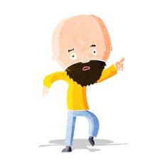 cartoon worried old man pointing N3
