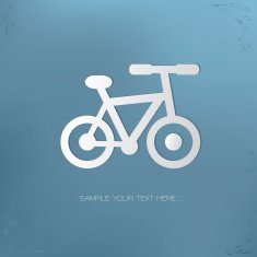 Bicycle symbol vector