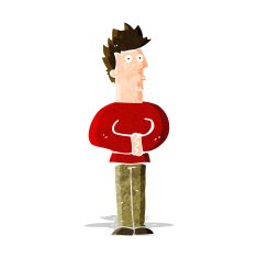 cartoon nervous man N54