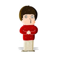 cartoon shy boy N7