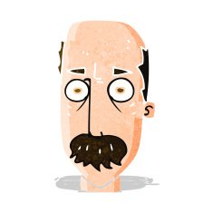 Cartoon Man With Mustache N41
