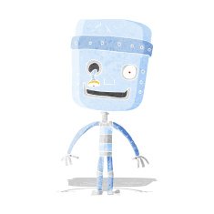 cartoon funny robot N27