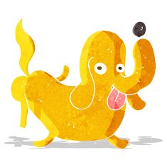 cartoon dog sticking out tongue N6