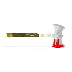 cartoon double sided axe N5