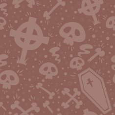 Creepy cartoon Halloween seamless texture N3