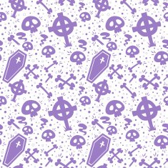 Creepy cartoon Halloween seamless texture N6