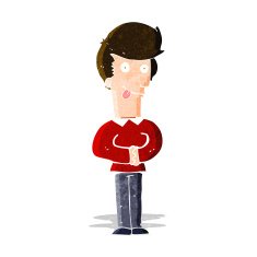 cartoon man sticking out tongue N8