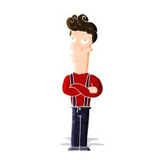 cartoon unimpressed man N3