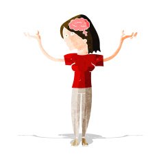 cartoon intelligent woman N6