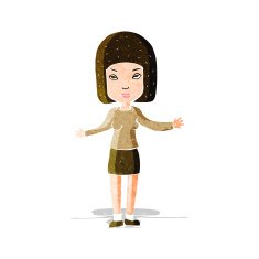 cartoon annoyed woman N58