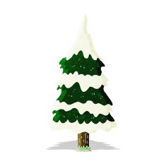 cartoon snowy tree N3
