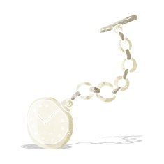 Cartoon Old Pocket Watch N4