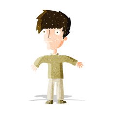 cartoon happy man N145