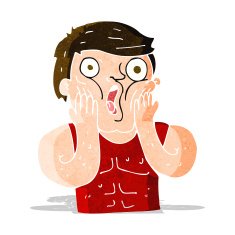 cartoon shocked gym man N6