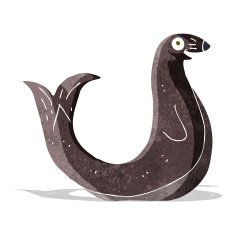 cartoon happy seal N6