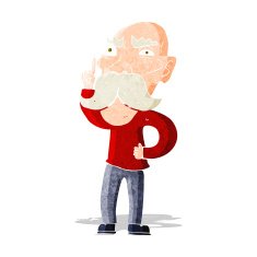 cartoon annoyed old man N17