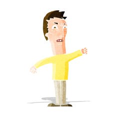 cartoon annoyed man N25