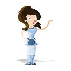 cartoon pretty waitress N3