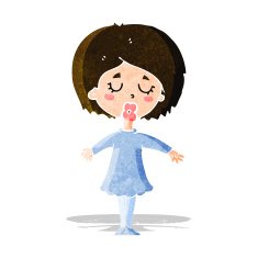 cartoon woman in dress N11
