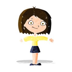 cartoon happy girl N30