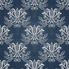 Seamless Floral Pattern (Vector) Hand Drawn Texture N65