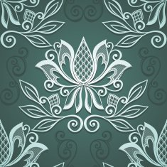 Seamless Floral Pattern (Vector) Hand Drawn Texture N66