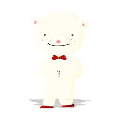 cartoon little polar bear N4