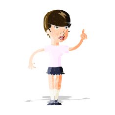 cartoon woman with idea N67