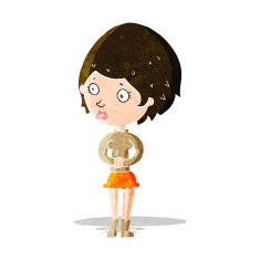 cartoon concerned woman N3