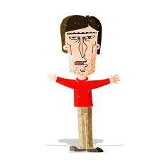 cartoon angry man N42