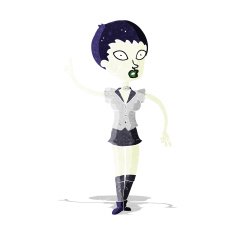 cartoon halloween girl N6