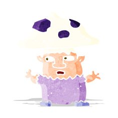 cartoon little mushroom man N3