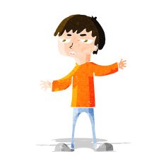 cartoon annoyed boy N11