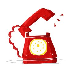 cartoon ringing telephone N13