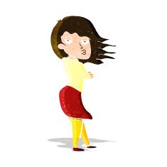 cartoon woman making photo face N3