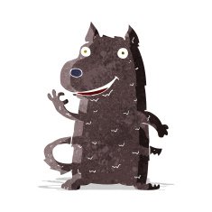 cartoon happy dog N25