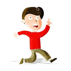 cartoon boy panicking N9